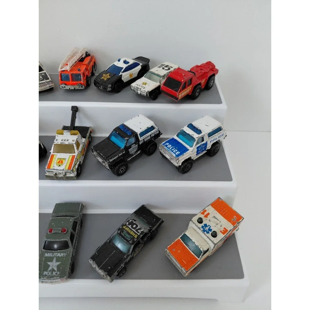LOT of 16 Variety Die Cast Cars EMS Police‎ Fire Vehicles 70s - 90s